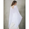 image:imageBEAUTELICATE Sheer Bridal Shawl for Wedding Dress 3 Multiways Shawl Bridesmaids Capelet ScarfWhite