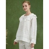 image:imageBEAUTELICATE Victorian Blouse 100 Cotton Ruffled Collar Bell Sleeves Cottagecore Shirt
