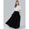 image:imageBEAUTELICATE Victorian Dress Renaissance Skirt Gypsy Long Maxi Medieval Skirt Aline Full LengthBlack