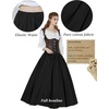 image:imageBEAUTELICATE Victorian Dress Renaissance Skirt Gypsy Long Maxi Medieval Skirt Aline Full LengthBlack