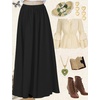 image:imageBEAUTELICATE Victorian Dress Renaissance Skirt Gypsy Long Maxi Medieval Skirt Aline Full LengthBlack