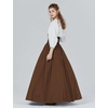 image:imageBEAUTELICATE Victorian Dress Renaissance Skirt Gypsy Long Maxi Medieval Skirt Aline Full LengthBrown