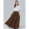 image:imageBEAUTELICATE Victorian Dress Renaissance Skirt Gypsy Long Maxi Medieval Skirt Aline Full LengthBrown