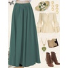 image:imageBEAUTELICATE Victorian Dress Renaissance Skirt Gypsy Long Maxi Medieval Skirt Aline Full LengthGreen