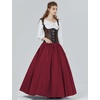 image:imageBEAUTELICATE Victorian Dress Renaissance Skirt Gypsy Long Maxi Medieval Skirt Aline Full LengthMaroon