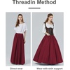 image:imageBEAUTELICATE Victorian Dress Renaissance Skirt Gypsy Long Maxi Medieval Skirt Aline Full LengthMaroon