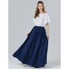 image:imageBEAUTELICATE Victorian Dress Renaissance Skirt Gypsy Long Maxi Medieval Skirt Aline Full LengthNavy Blue