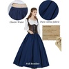 image:imageBEAUTELICATE Victorian Dress Renaissance Skirt Gypsy Long Maxi Medieval Skirt Aline Full LengthNavy Blue