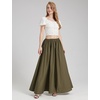 image:imageBEAUTELICATE Victorian Dress Renaissance Skirt Gypsy Long Maxi Medieval Skirt Aline Full LengthOlive Green