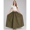 image:imageBEAUTELICATE Victorian Dress Renaissance Skirt Gypsy Long Maxi Medieval Skirt Aline Full LengthOlive Green
