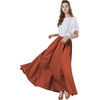 image:imageBEAUTELICATE Victorian Dress Renaissance Skirt Gypsy Long Maxi Medieval Skirt Aline Full LengthOrange