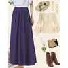 image:imageBEAUTELICATE Victorian Dress Renaissance Skirt Gypsy Long Maxi Medieval Skirt Aline Full LengthPurple