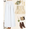 image:imageBEAUTELICATE Victorian Dress Renaissance Skirt Gypsy Long Maxi Medieval Skirt Aline Full LengthWhite