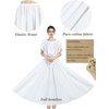 image:imageBEAUTELICATE Victorian Dress Renaissance Skirt Gypsy Long Maxi Medieval Skirt Aline Full LengthWhite