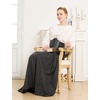 image:imageBEAUTELICATE Victorian Medieval Skirt 2 Pockets Elastic Waist Peach Skin Fabric anklelengthBlack