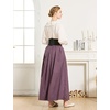 image:imageBEAUTELICATE Victorian Medieval Skirt 2 Pockets Elastic Waist Peach Skin Fabric anklelengthPastel Purple