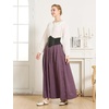image:imageBEAUTELICATE Victorian Medieval Skirt 2 Pockets Elastic Waist Peach Skin Fabric anklelengthPastel Purple