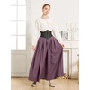 image:imageBEAUTELICATE Victorian Medieval Skirt 2 Pockets Elastic Waist Peach Skin Fabric anklelengthPastel Purple