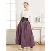 image:imageBEAUTELICATE Victorian Medieval Skirt 2 Pockets Elastic Waist Peach Skin Fabric anklelengthPastel Purple