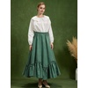 image:imageBEAUTELICATE Victorian Medieval Skirt Renaissance Costume Women Skirt with PocketsForest Green