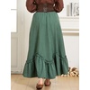 image:imageBEAUTELICATE Victorian Medieval Skirt Renaissance Costume Women Skirt with PocketsForest Green