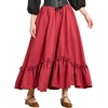 image:imageBEAUTELICATE Victorian Medieval Skirt Renaissance Costume Women Skirt with PocketsMaroon
