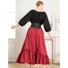 image:imageBEAUTELICATE Victorian Medieval Skirt Renaissance Costume Women Skirt with PocketsMaroon