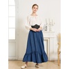 image:imageBEAUTELICATE Victorian Medieval Skirt Renaissance Costume Women Skirt with PocketsNavy Blue