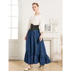image:imageBEAUTELICATE Victorian Medieval Skirt Renaissance Costume Women Skirt with PocketsNavy Blue