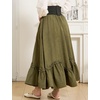 image:imageBEAUTELICATE Victorian Medieval Skirt Renaissance Costume Women Skirt with PocketsOlive Green