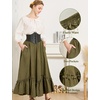 image:imageBEAUTELICATE Victorian Medieval Skirt Renaissance Costume Women Skirt with PocketsOlive Green