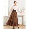 image:imageBEAUTELICATE Victorian Medieval Skirt Renaissance Costume Women Skirt with PocketsVintage Brown