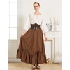 image:imageBEAUTELICATE Victorian Medieval Skirt Renaissance Costume Women Skirt with PocketsVintage Brown