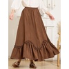 image:imageBEAUTELICATE Victorian Medieval Skirt Renaissance Costume Women Skirt with PocketsVintage Brown