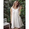 image:imageBEAUTELICATE Victorian Sleepshirt Vintage Nightgown 100 Cotton Ruffle Pajama for Women