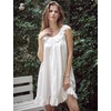 image:imageBEAUTELICATE Victorian Sleepshirt Vintage Nightgown 100 Cotton Ruffle Pajama for Women