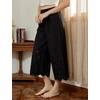image:imageBEAUTELICATE Vintage Cotton Shorts Pettipants Culotte Slip Cropped Sleepwear Pants with Lace EdgeBlack