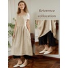 image:imageBEAUTELICATE Vintage Cotton Shorts Pettipants Culotte Slip Cropped Sleepwear Pants with Lace EdgeBlack