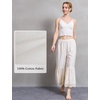 image:imageBEAUTELICATE Vintage Cotton Shorts Pettipants Culotte Slip Cropped Sleepwear Pants with Lace EdgeCream
