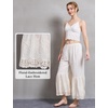 image:imageBEAUTELICATE Vintage Cotton Shorts Pettipants Culotte Slip Cropped Sleepwear Pants with Lace EdgeCream