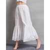image:imageBEAUTELICATE Vintage Cotton Shorts Pettipants Culotte Slip Cropped Sleepwear Pants with Lace EdgeIvory