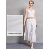 image:imageBEAUTELICATE Vintage Cotton Shorts Pettipants Culotte Slip Cropped Sleepwear Pants with Lace EdgeIvory