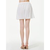 image:imageBEAUTELICATE Women 100 Cotton Half Slip Lace Trim Elastic Waist UnderskirtWhite16 Length