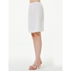 image:imageBEAUTELICATE Women 100 Cotton Half Slip Lace Trim Elastic Waist UnderskirtWhite20 Length