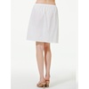 image:imageBEAUTELICATE Women 100 Cotton Half Slip Lace Trim Elastic Waist UnderskirtWhite20 Length