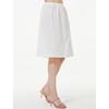 image:imageBEAUTELICATE Women 100 Cotton Half Slip Lace Trim Elastic Waist UnderskirtWhite24 Length