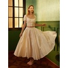 image:imageBEAUTELICATE Women 100 Cotton Maxi Skirt Elastic Waist Two Side Pocket Casual Pleated SkirtIvory