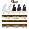 image:imageBEAUTELICATE Women 100 Cotton Maxi Skirt Elastic Waist Two Side Pocket Casual Pleated SkirtNavy Blue