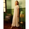 image:imageBEAUTELICATE Women 100 Cotton Nightgown Short Sleeve Sleepwear Vintage Victorian Nightshirt Lounge Dress