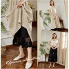 image:imageBEAUTELICATE Women Cotton Batiste Culotte Slip Pettipants Lace Trim Vintage Wide Leg Half SlipBlack